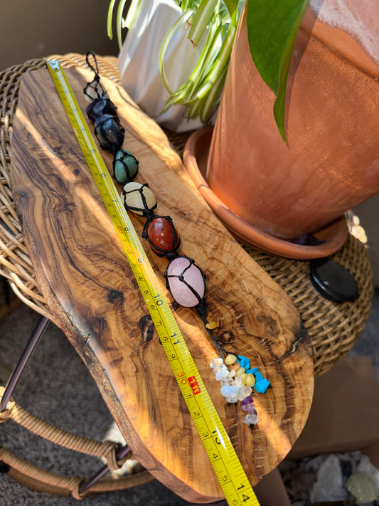 7 Chakra Crystal Hanging — Genuine Tumbled Stones