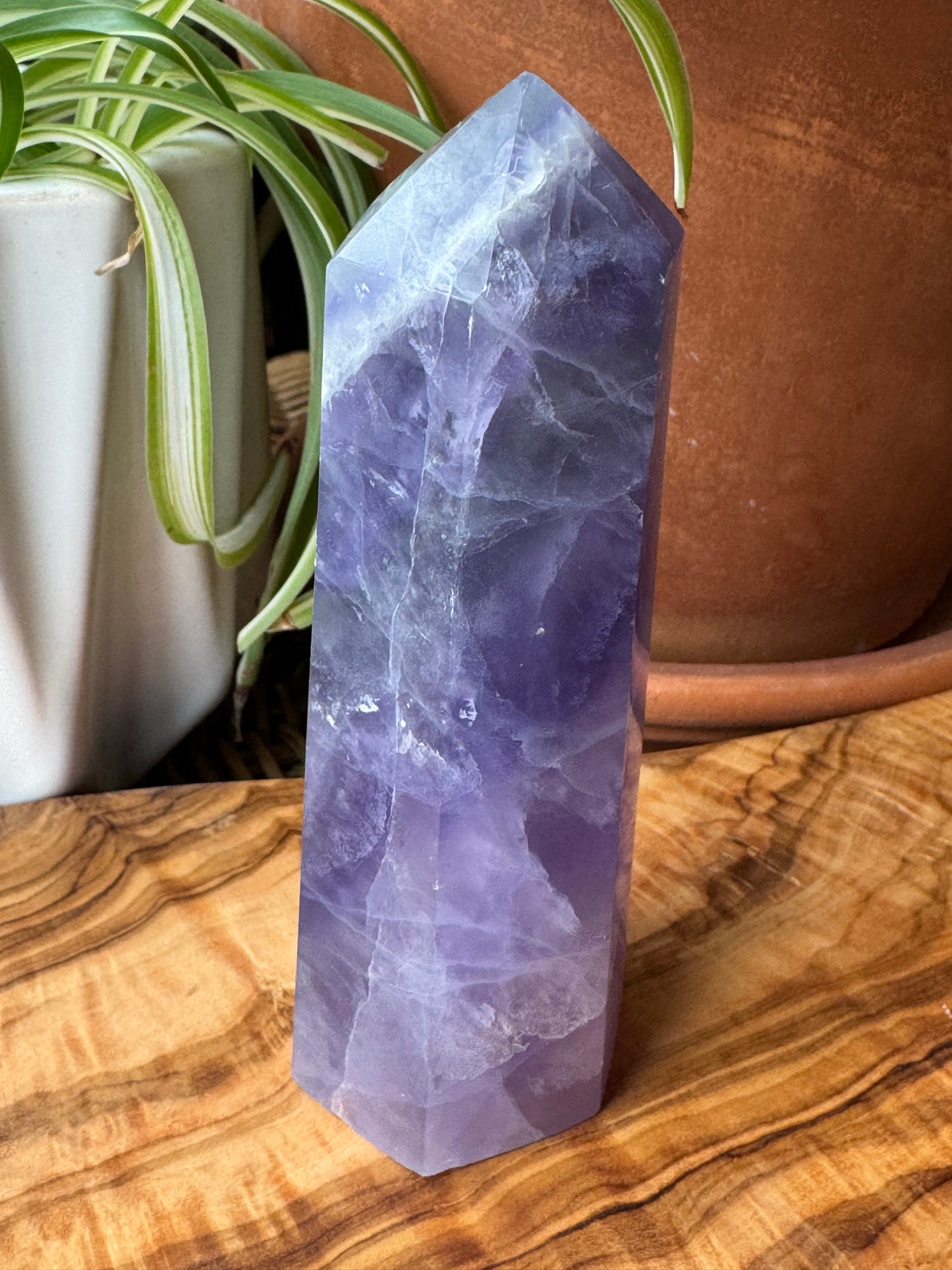 Purple Fluorite Tower — Raw Face, One of a Kind
