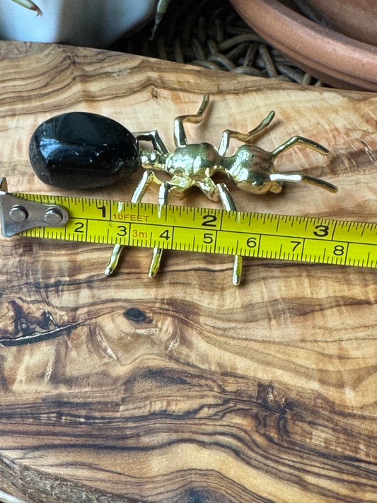 Black Obsidian Ant Figurine — One of a Kind