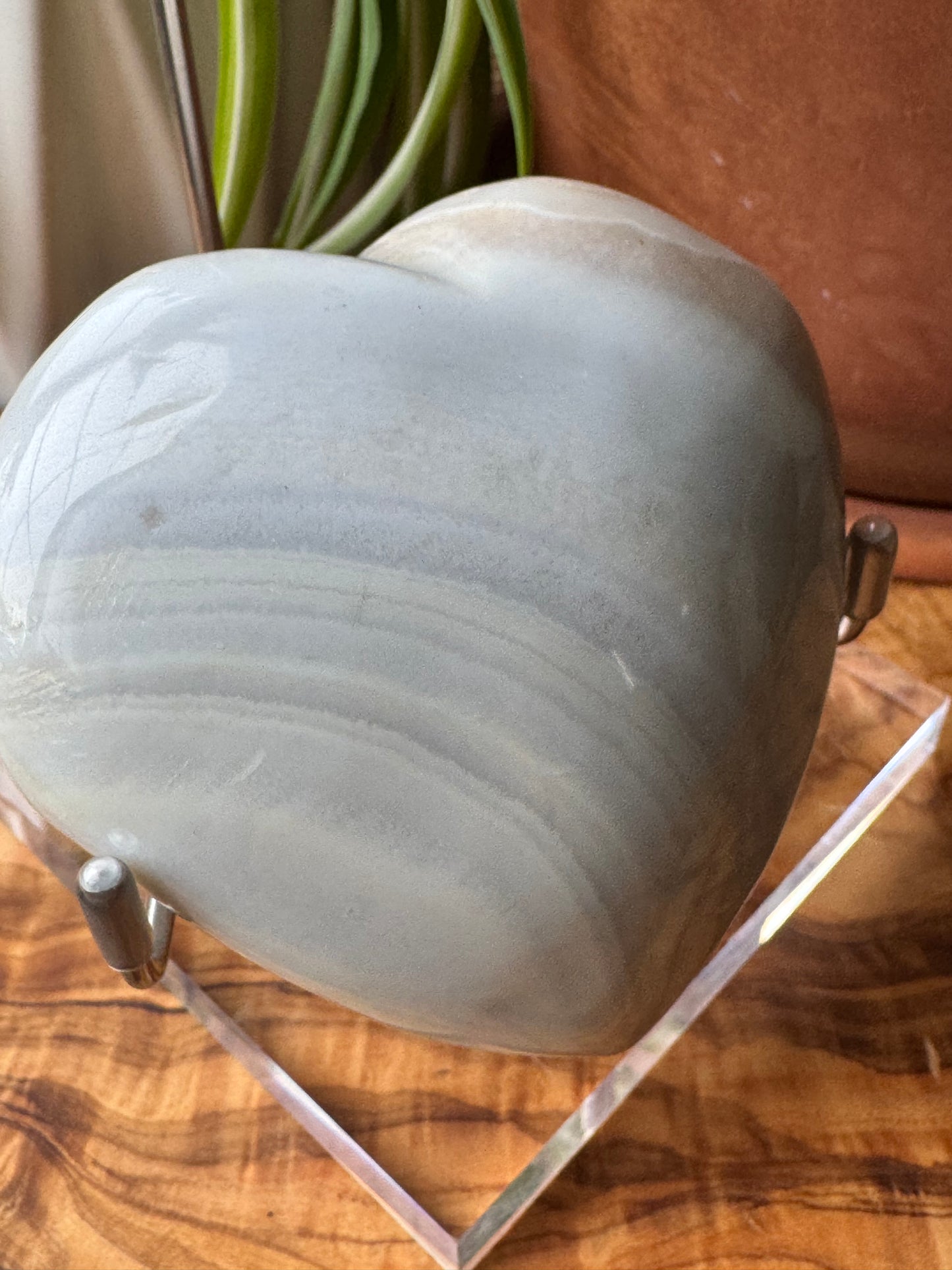 Blue Calcite Heart — One of a Kind