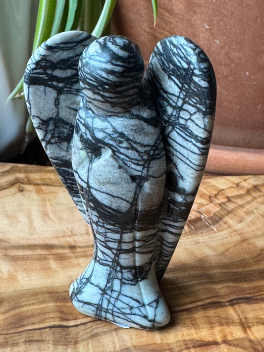 Picasso Jasper Angel Carving — One of a Kind
