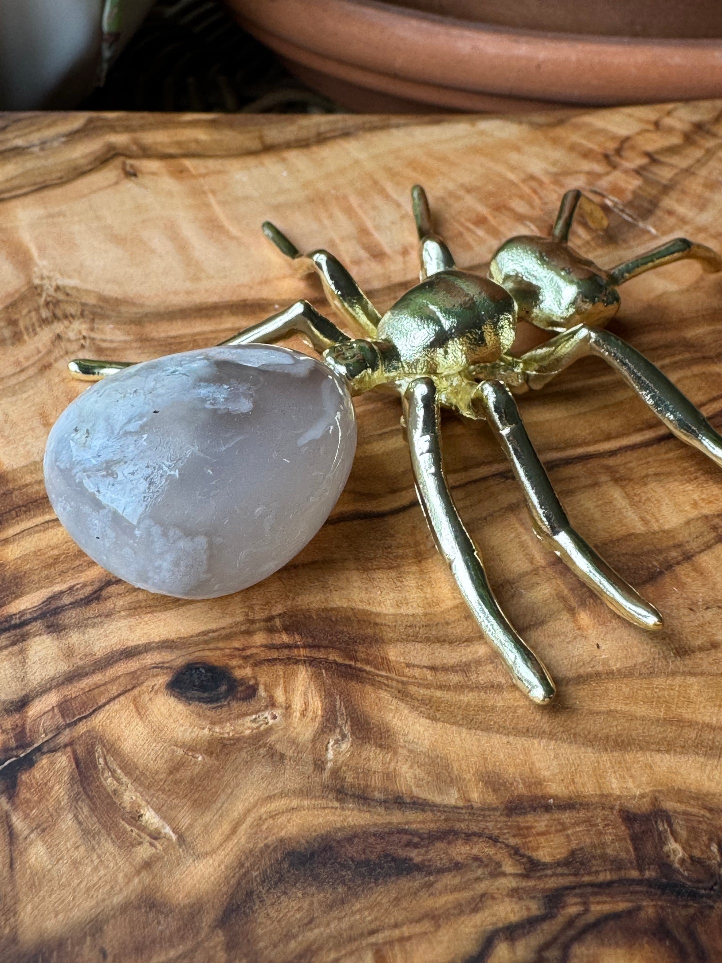 Flower Agate Ant Figurine — One of a Kind
