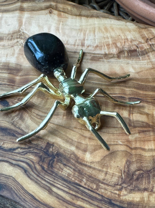 Black Obsidian Ant Figurine — One of a Kind
