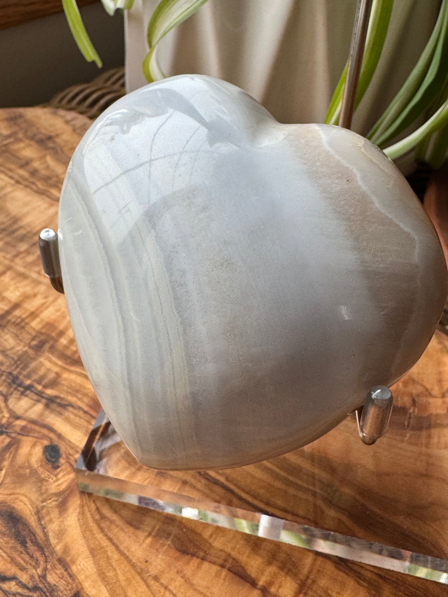 Blue Calcite Heart — One of a Kind
