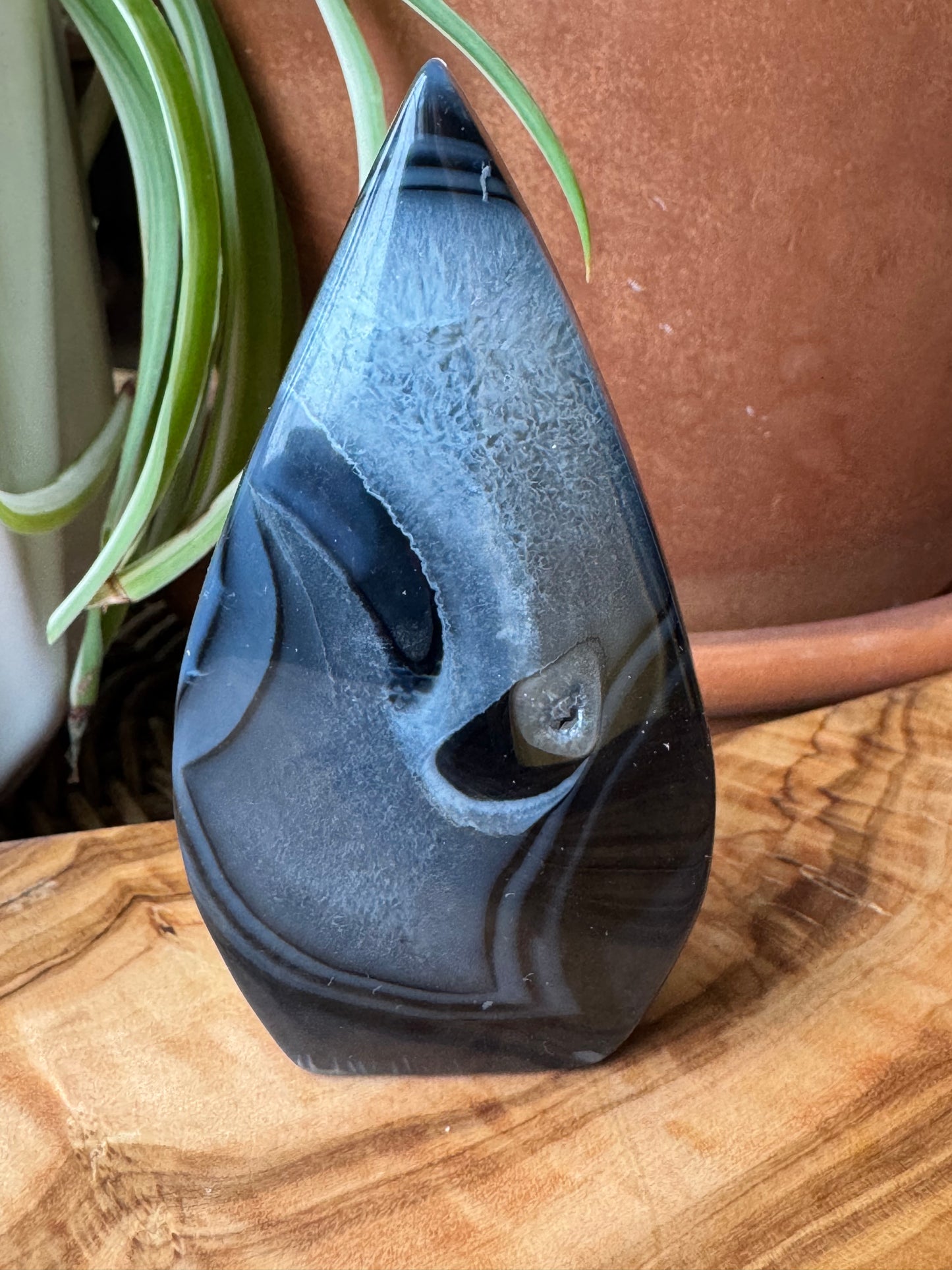 Black Banded Agate Freeform — One of a Kind