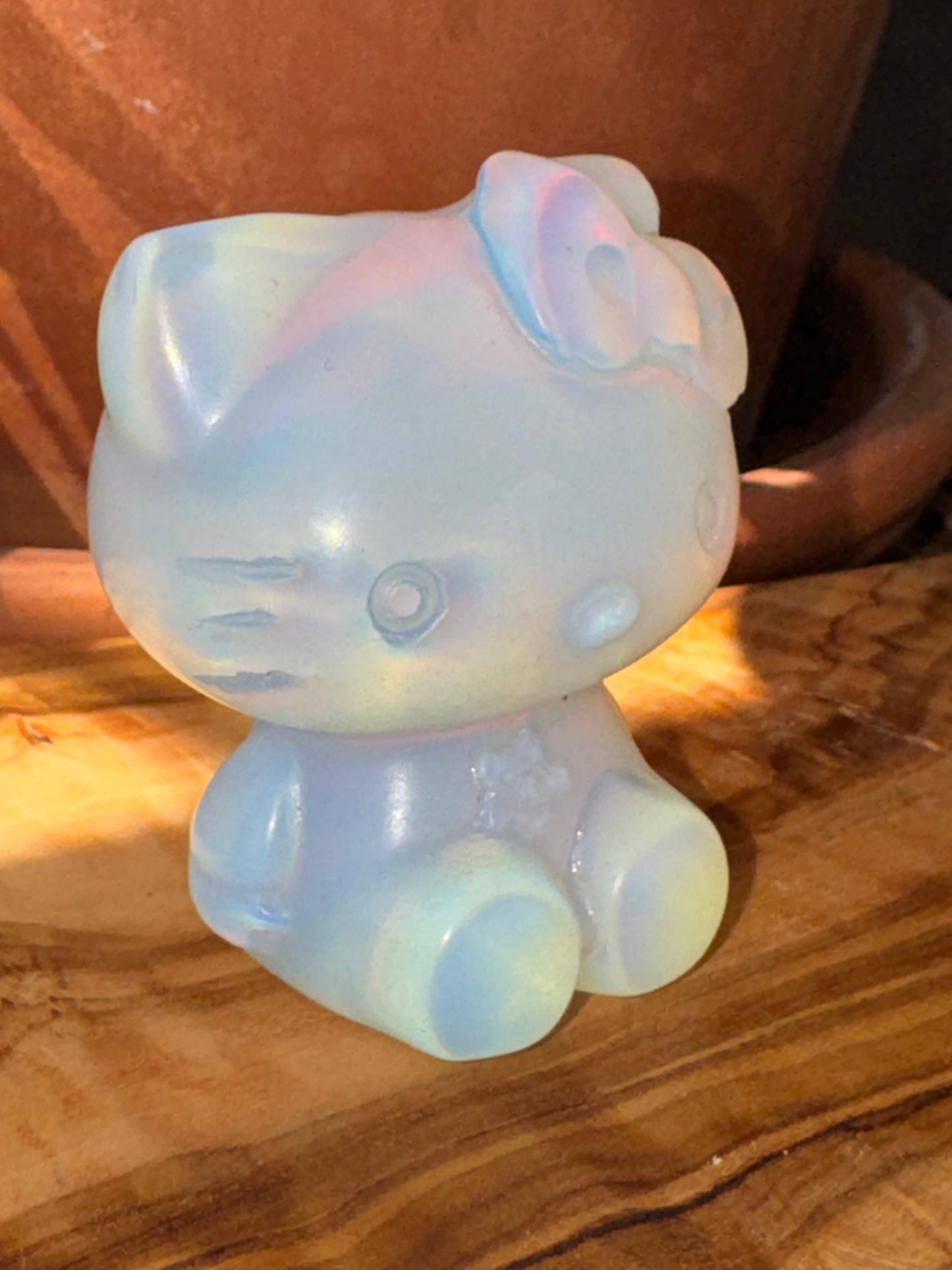 Opalite Hello Kitty Figurine — One of a Kind