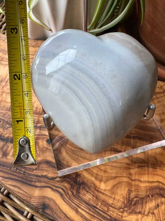 Blue Calcite Heart — One of a Kind