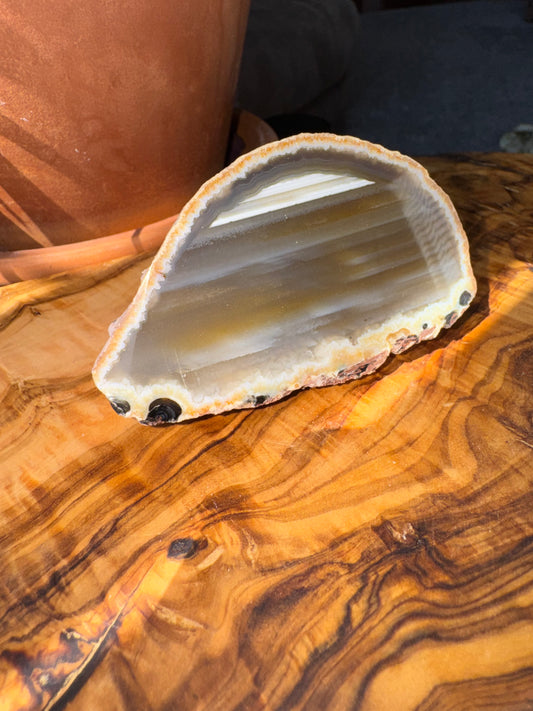 Brazilian Agate Geode Half — One of a Kind
