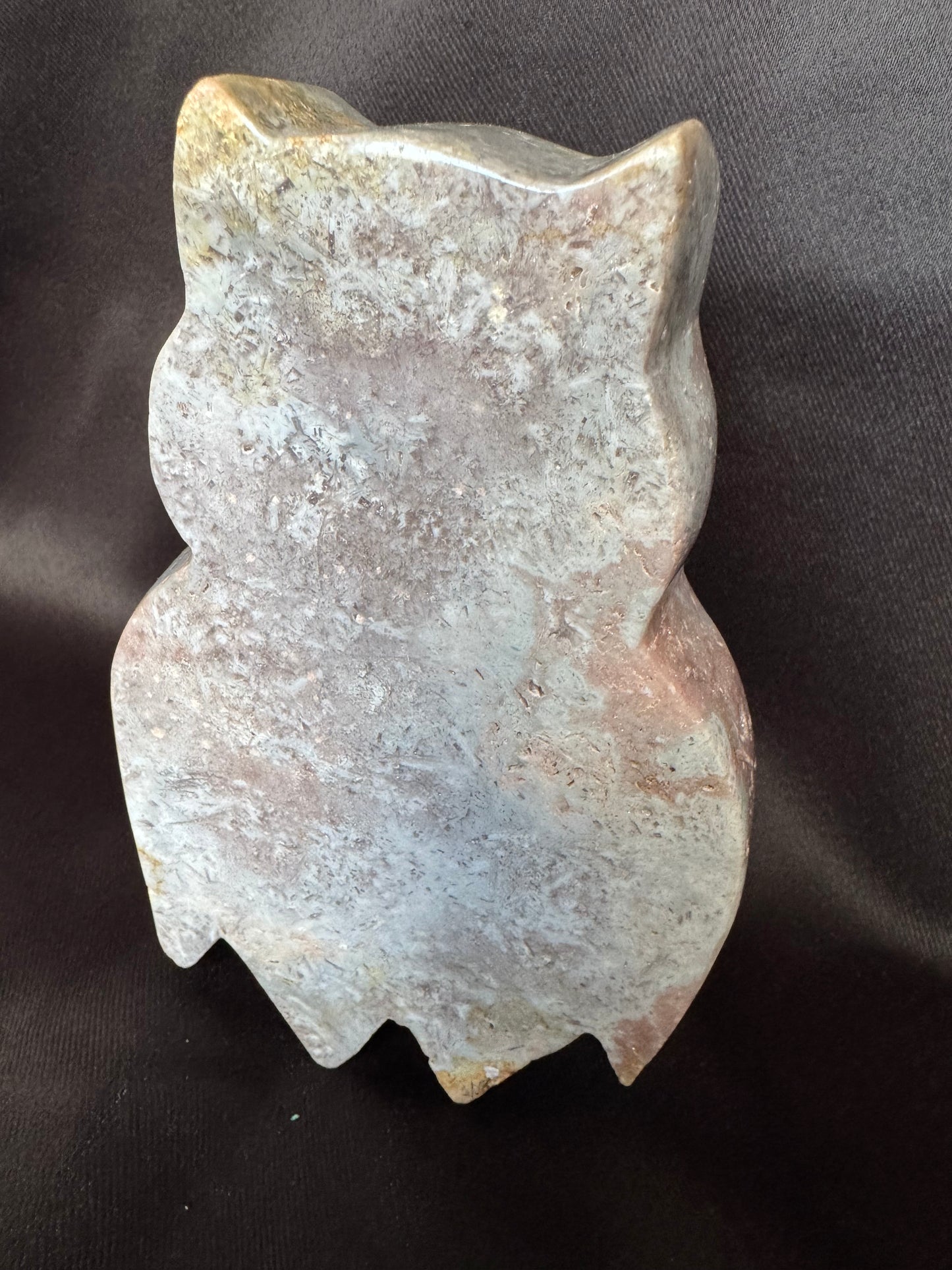 Pink Amethyst Owl Carving | One of a Kind