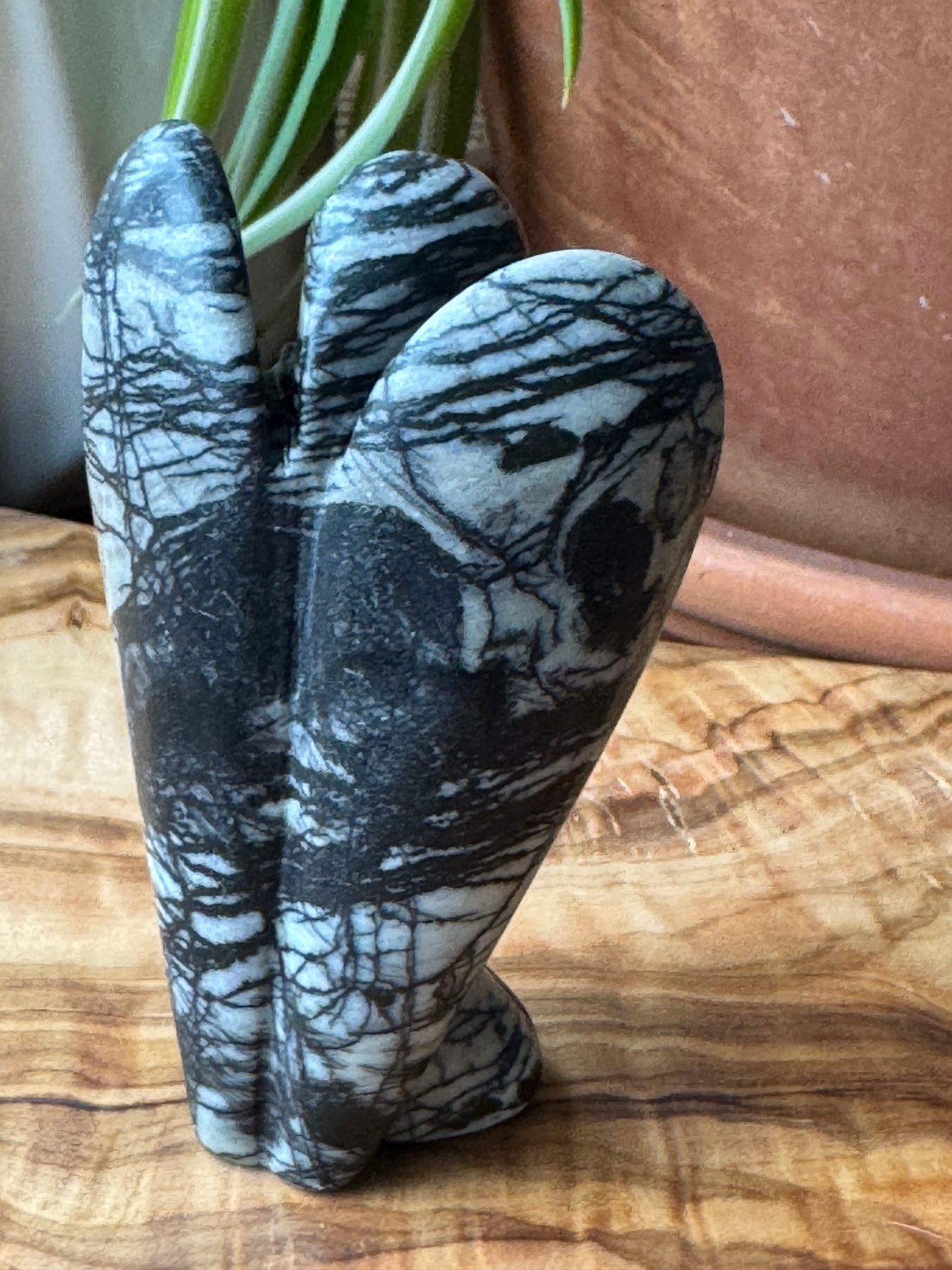 Picasso Jasper Angel Carving — One of a Kind