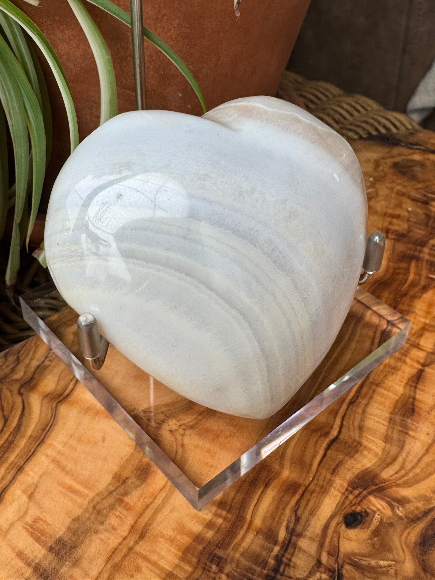Blue Calcite Heart — One of a Kind