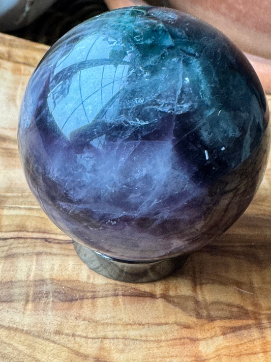 Rainbow Fluorite Sphere — One of a Kind