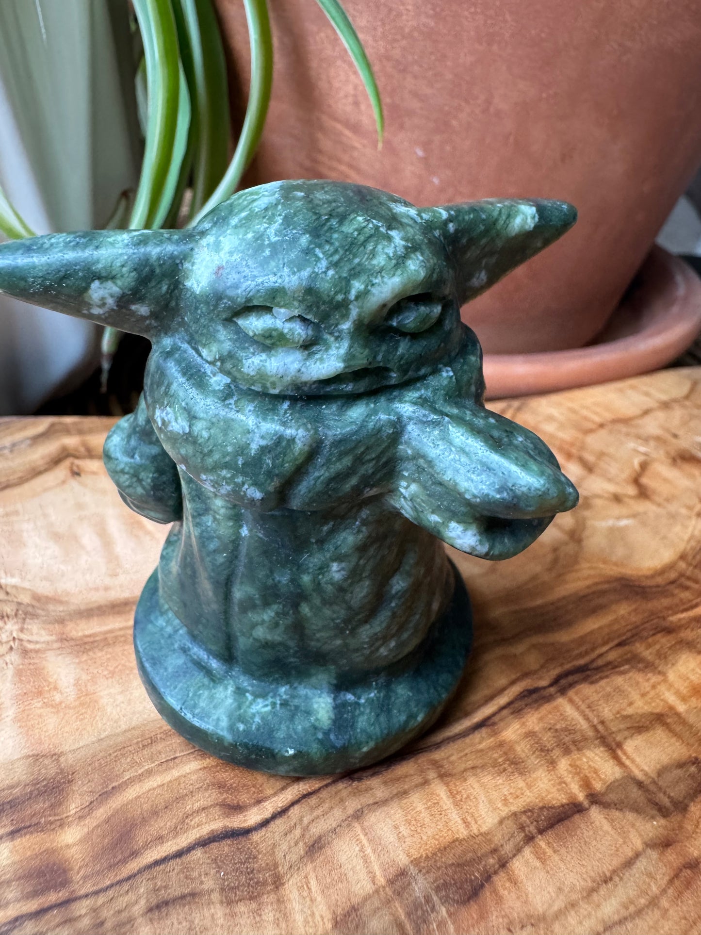 Serpentine Grogu Figurine — One of a Kind