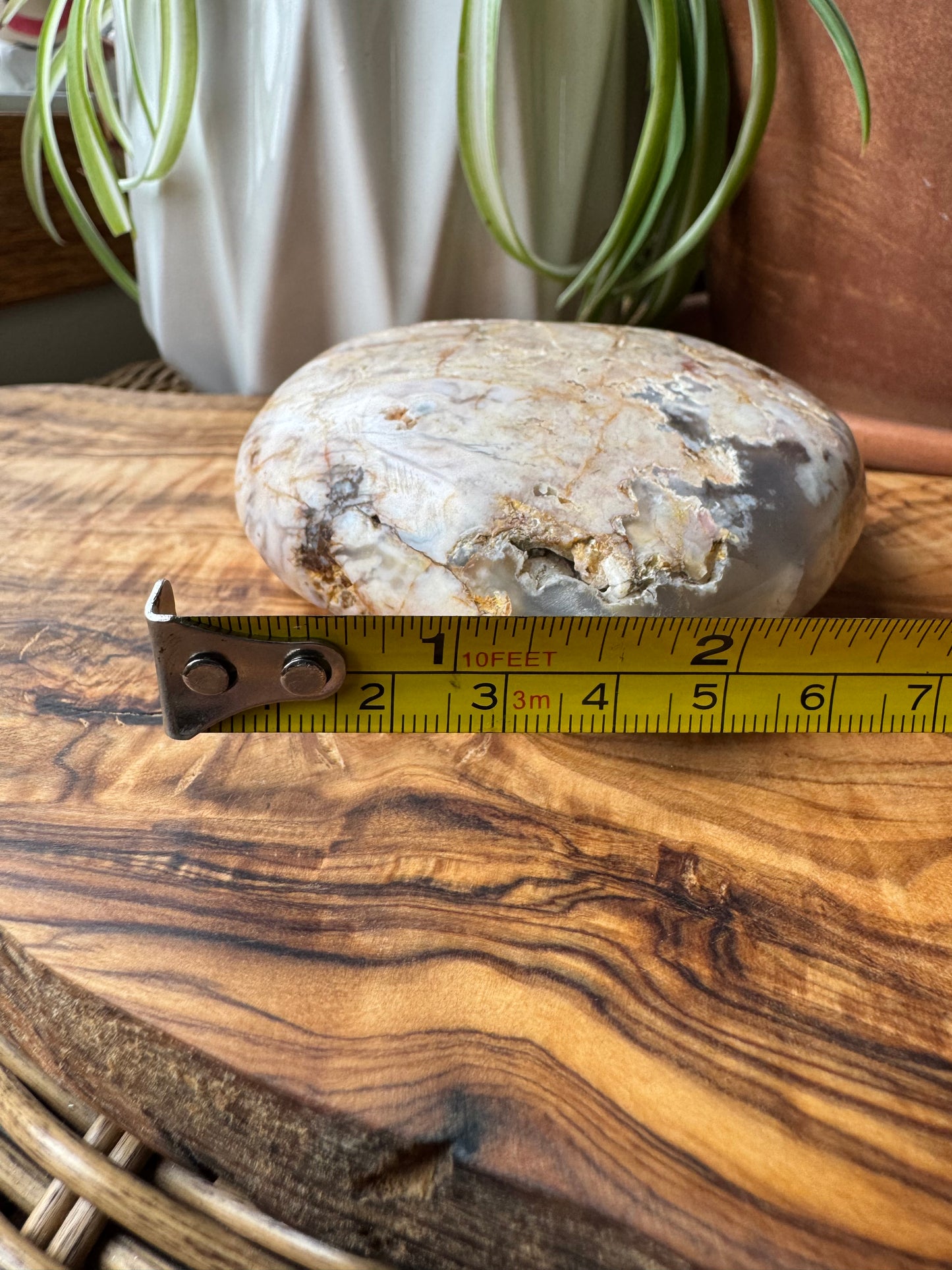 Flower Agate Heart — Large, One of a Kind
