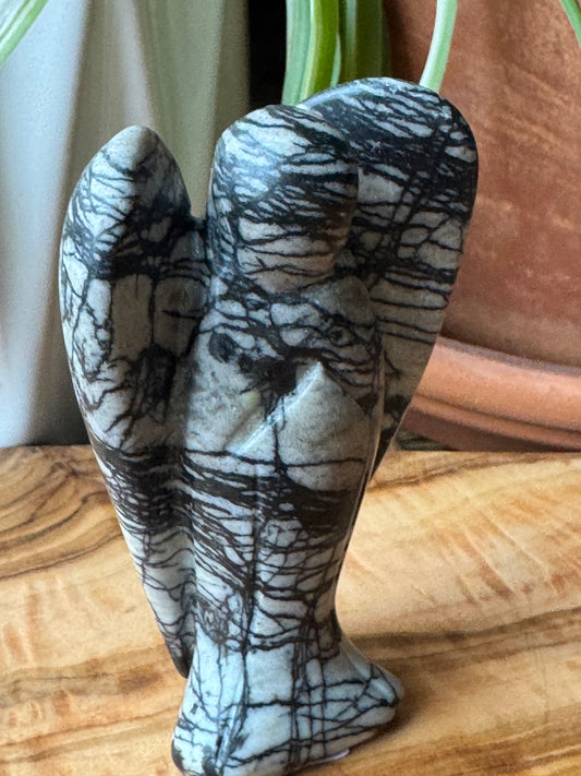 Picasso Jasper Angel Carving — One of a Kind