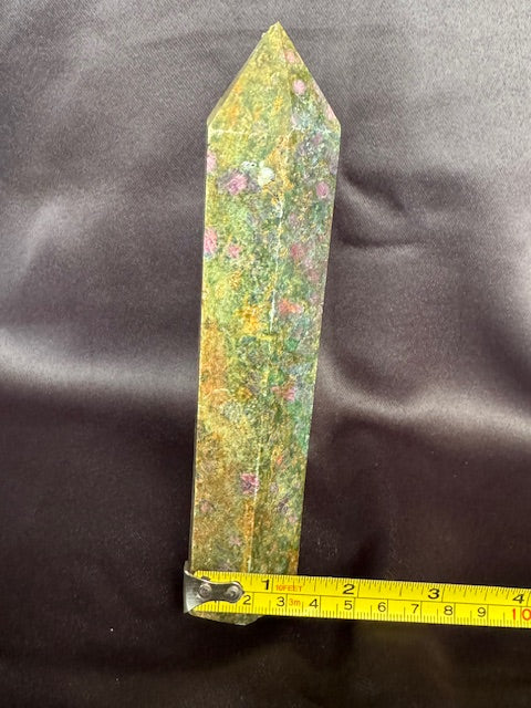 Ruby in Zoisite Tower — UV Reactive • One of a Kind