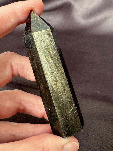 Gold Sheen Obsidian Tower — One of a Kind